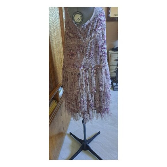 Lucky Brand Printed Tulle Party Mini Dress--Side XL--NWT - Picture 3 of 5